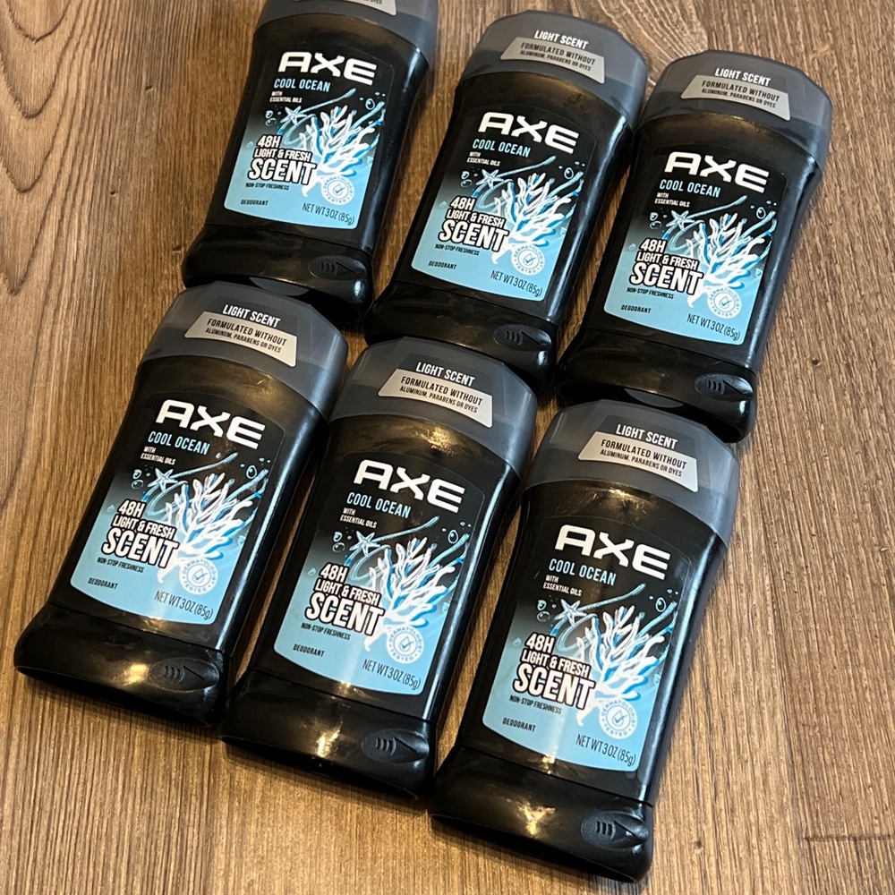 6 AXE Cool Ocean with Essential Oils Deodorant 48H Fresh 3 oz each New Dad - Picture 2 of 5